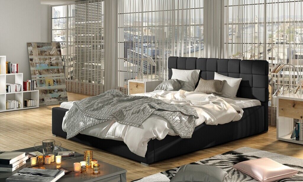 Designer Bett Schlafzimmer Betten Textil Hotel Luxus Polster 200x200cm Sofort