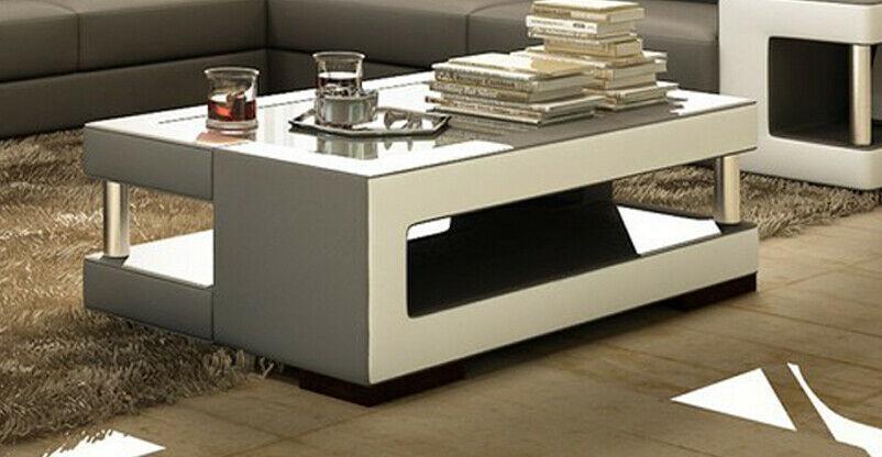 Designer Couchtisch Beistelltisch Sofa Wohnzimmer Tisch Glas Tische Farbe