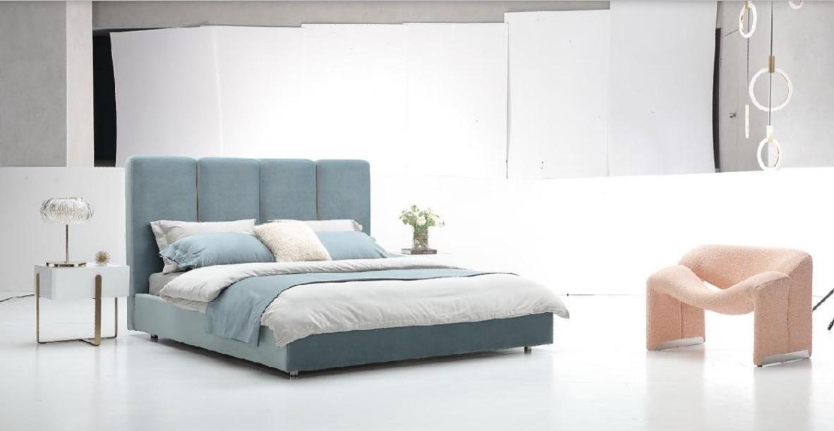 Schlafzimmer 3 tlg. Set Bett 2x Nachttisch Konsole Polster Betten Doppel Hotel