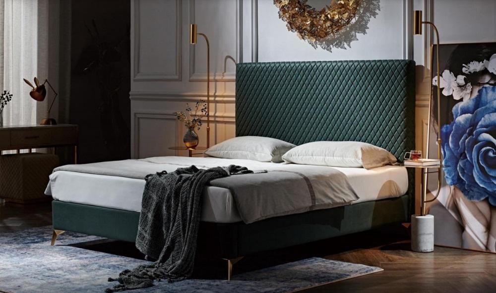 Bett Polster Design Luxus Doppel Betten Ehe Schlaf Zimmer Leder Hotel Bett Neu