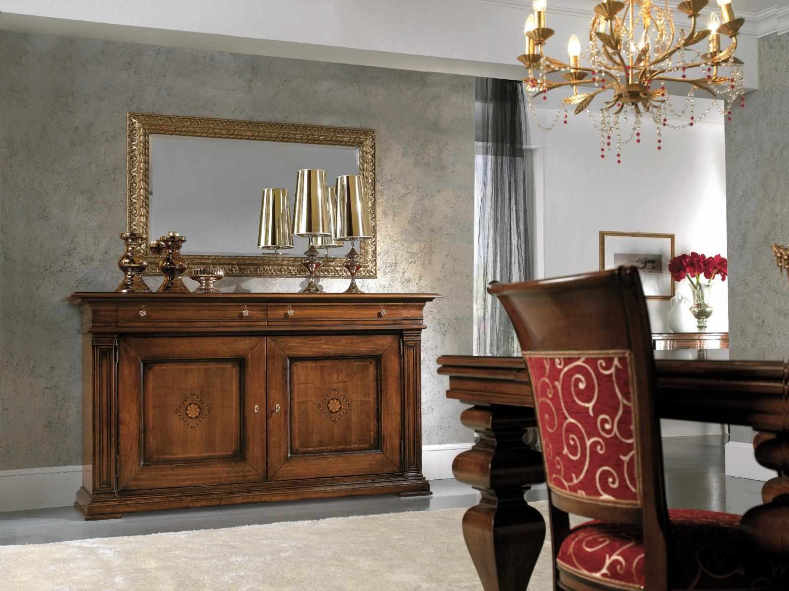 Massivholz Kommode mit Spiegel Kommode mit Spiegel 2er Set Italienische Möbel.