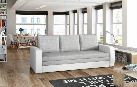 Schlafsofa Stoff Neu Sofa mit Bettfunktion 3 Sitz Sofa Couch Textil Polster Sofort
