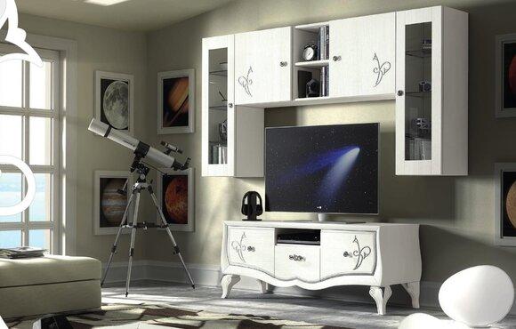 Wohnwand rtv Schrank Sideboard Schrank TV Holz Lowboard Kommode Design Möbel Neu