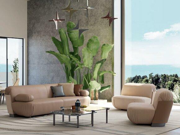 Luxus Möbel Sofagarnitur Couch Sofa Polster 211 Sitzer mit Couchtisch Holz Glas
