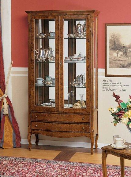 Vitrine Italienische Luxus Möbel Vitrinen Anrichte Schrank Glas Design Schränke