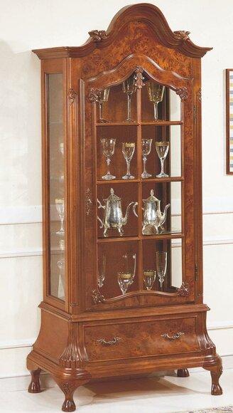 Vitrine Glasschrank braun Möbel Schränke Vitrinen Schrank Italienische Möbel neu