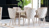 Esszimmergruppe Tisch 6x Stühle Sitzgruppe Esszimmergarnitur Tisch Set 7tlg. Neu