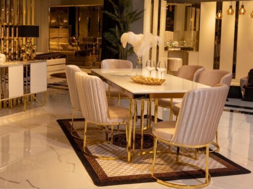 Moderne 4x Stühle Esszimmerstuhl Luxus 4x Stühle Set Designerstuhle Sofort