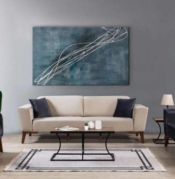 Wohnzimmer Sofa Design Dreisitzer Moderne Couch Beige Möbel Polster