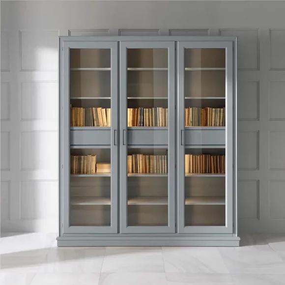 Bücherregal Bücherschrank Regal Büro Bücherregal Wohnwand Design Grau