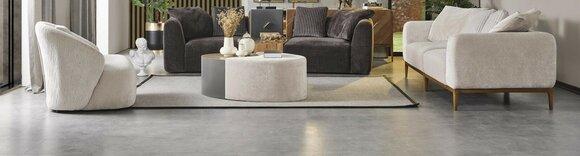 Sofagarnitur Sofa Stoff Sofas Modern Wohnzimmer Weiß 3tlg Polyester