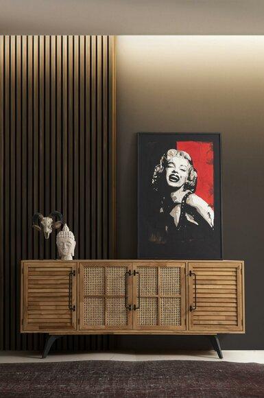 Sideboard Kommode Holz Anrichte Braun Schrank Esszimmer Modern Design