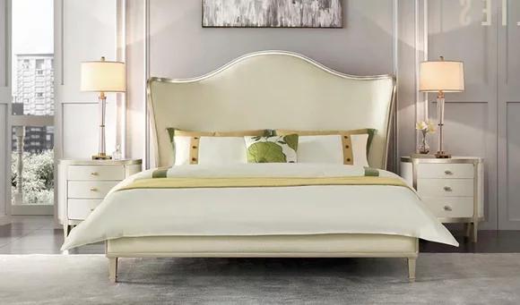 Klassisches Bett Schlafzimmer Möbel Nachttische 2x Komplettes Set