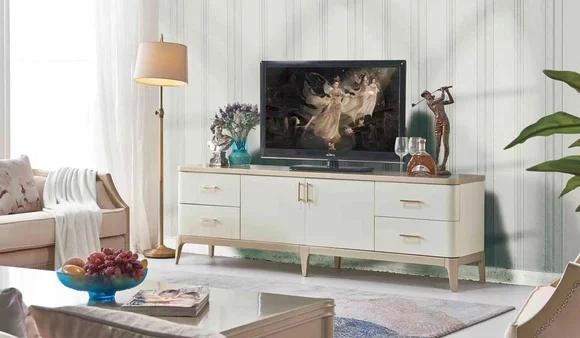 TV Schrank Lowboard Möbel Schränke Wohnzimmer Sideboard Weiß Kommode