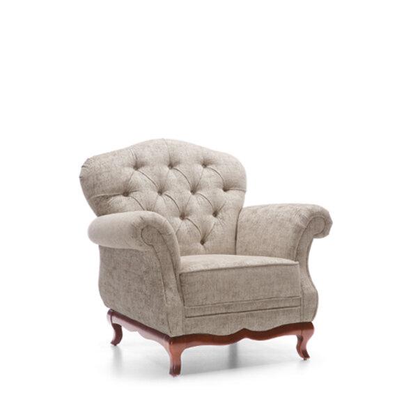 Chesterfield Einsitzer Sofa Sessel Couch Polster Sitzmöbel Stoff