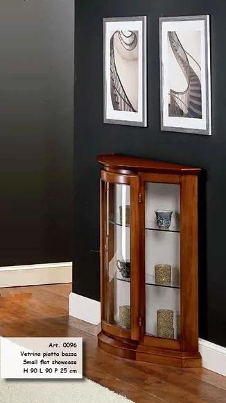 Vitrinen Glas Schrank Braun Vitrine Wohnzimmer Holz Anrichte Luxus