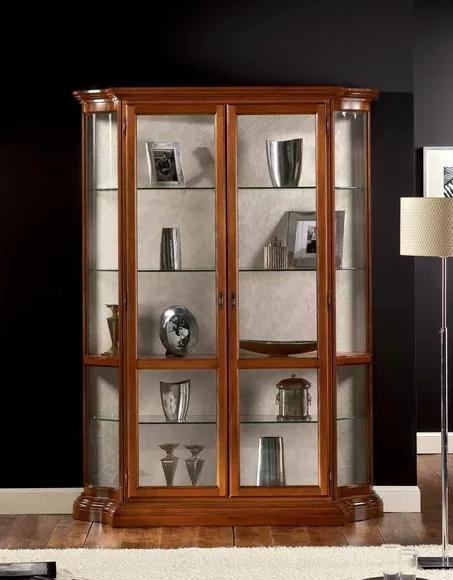 Glasschrank Luxus Vitrinen Schränke Braun Vitrine Italienische Möbel