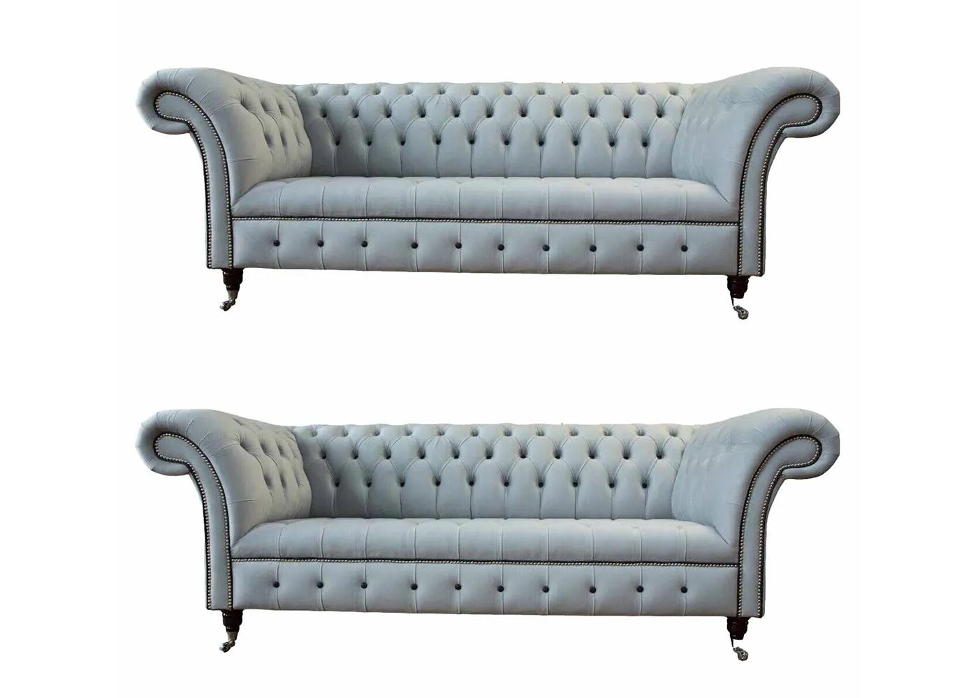 Designer Wohnzimmer Set 2x 3 Sitzer Sofas Luxus Wohnzimmer Set Möbel