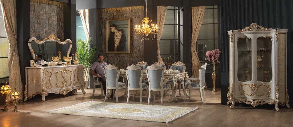 Esszimmer Garnitur Esstisch Stuhl Tische Essgruppe Sideboard 11tlg.