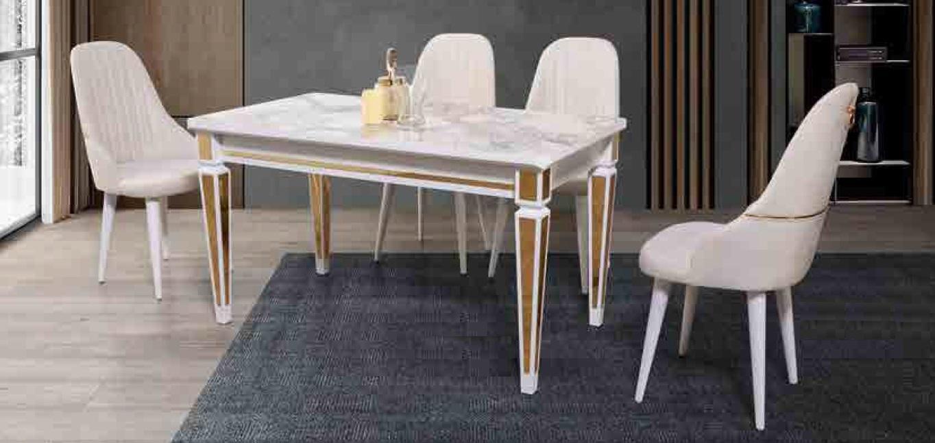Esstisch Essgarnitur Esszimmer Set Sitzmöbel Set 4 Stühle 5tlg