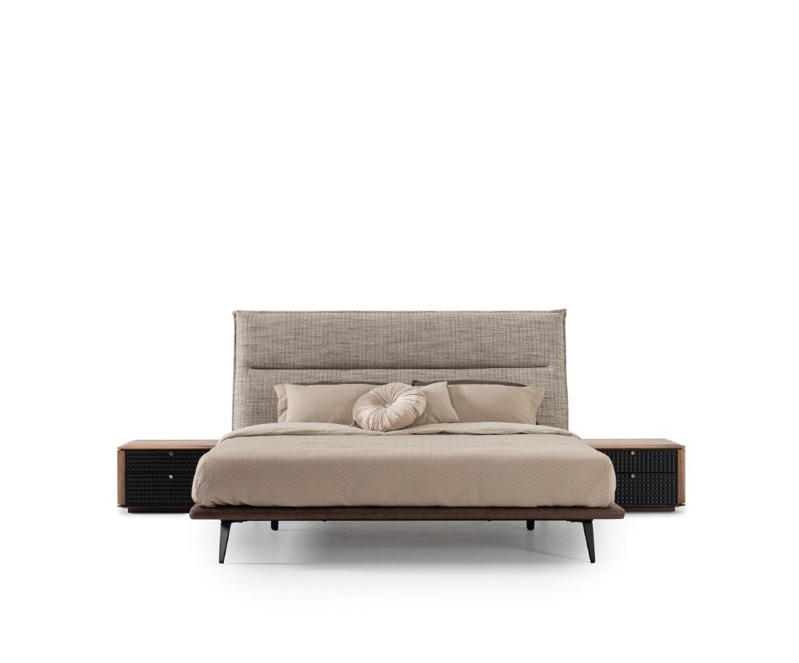 Luxus Loft Schlafzimmer Bett Design Betten Polster Stil Möbel grau