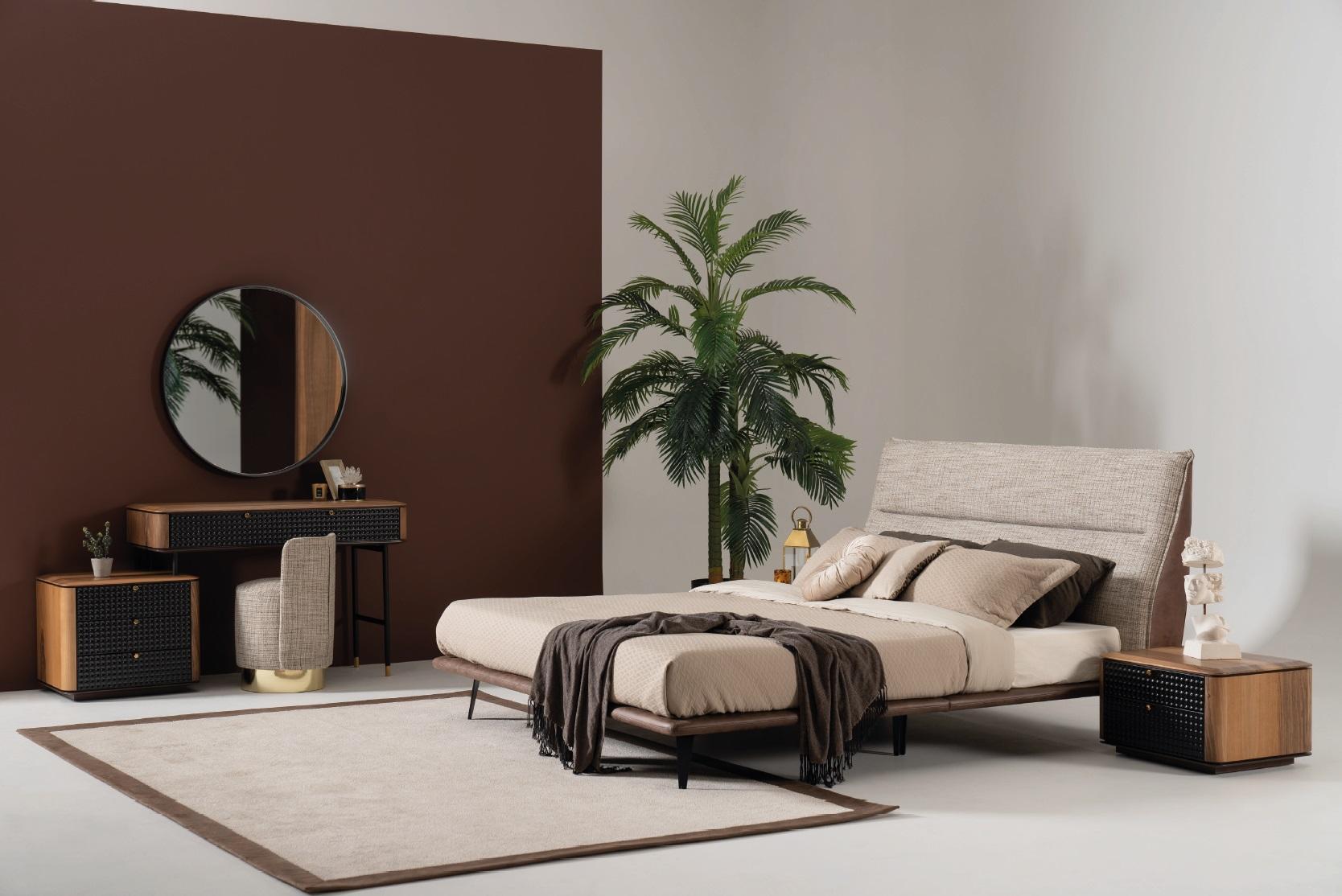 6tlg Komplettes Schlafzimmer Set Bett Schminktisch Spiegel Hocker