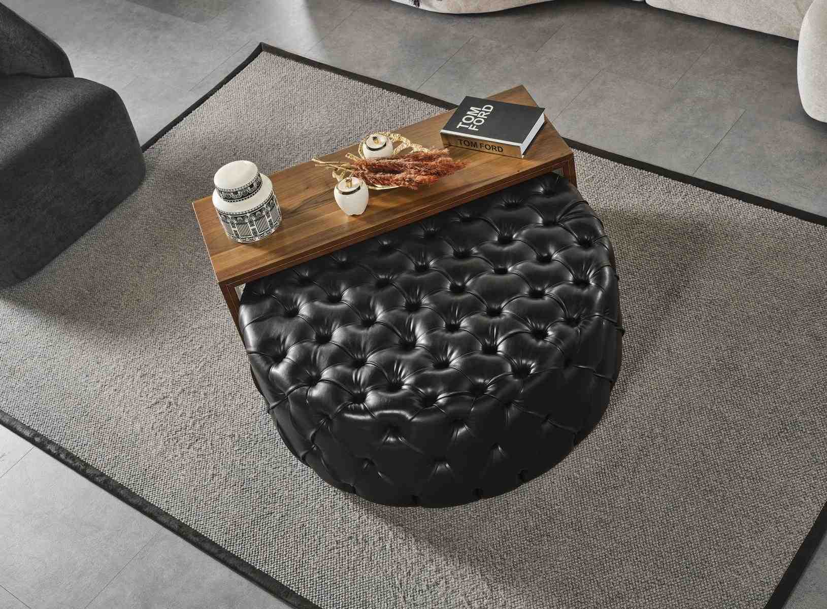 Wohnzimmer Couchtisch Set Hocker Design Luxus Möbel 2tlg neu Modern