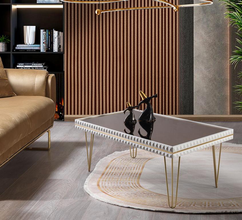 Couchtisch Luxus Modern Design Tisch Wohnzimmer Beistelltisch 111x64