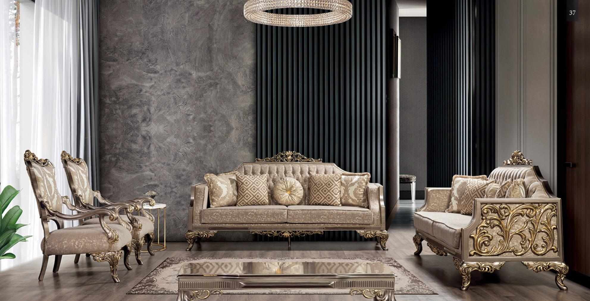 Sofagarnitur 3+3+1 Sitzer Couchtisch für Wohnzimmer