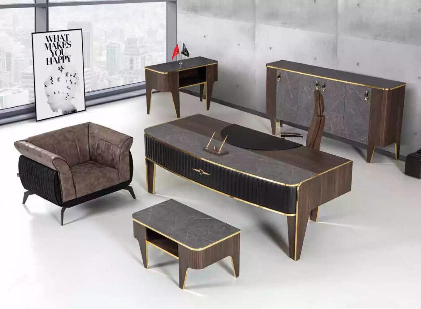 Luxus Schreibtisch Büro Set 4 tlg. Schrank Tisch Schreibtisch Couchtisch 4tlg