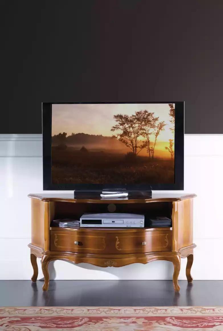 Klassischer Luxus Sideboard Designer TV-Ständer Schubladen Braunes Holz