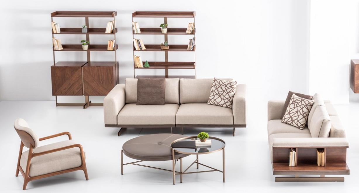 Moderne Sofagarnitur Luxus Möbel Polster Textil Couch Grau Modern Sofa
