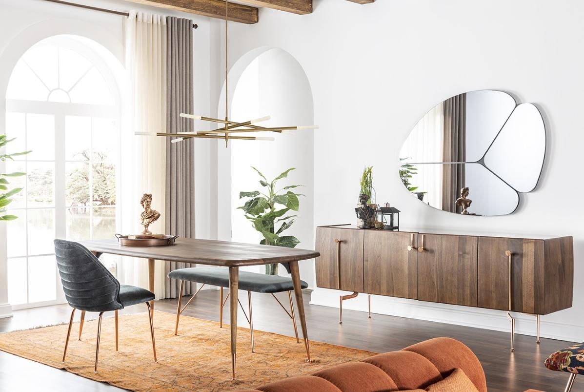 Essgruppe Esszimmer Esstisch Stühle Sideboard Set 10tlg Holz Braun