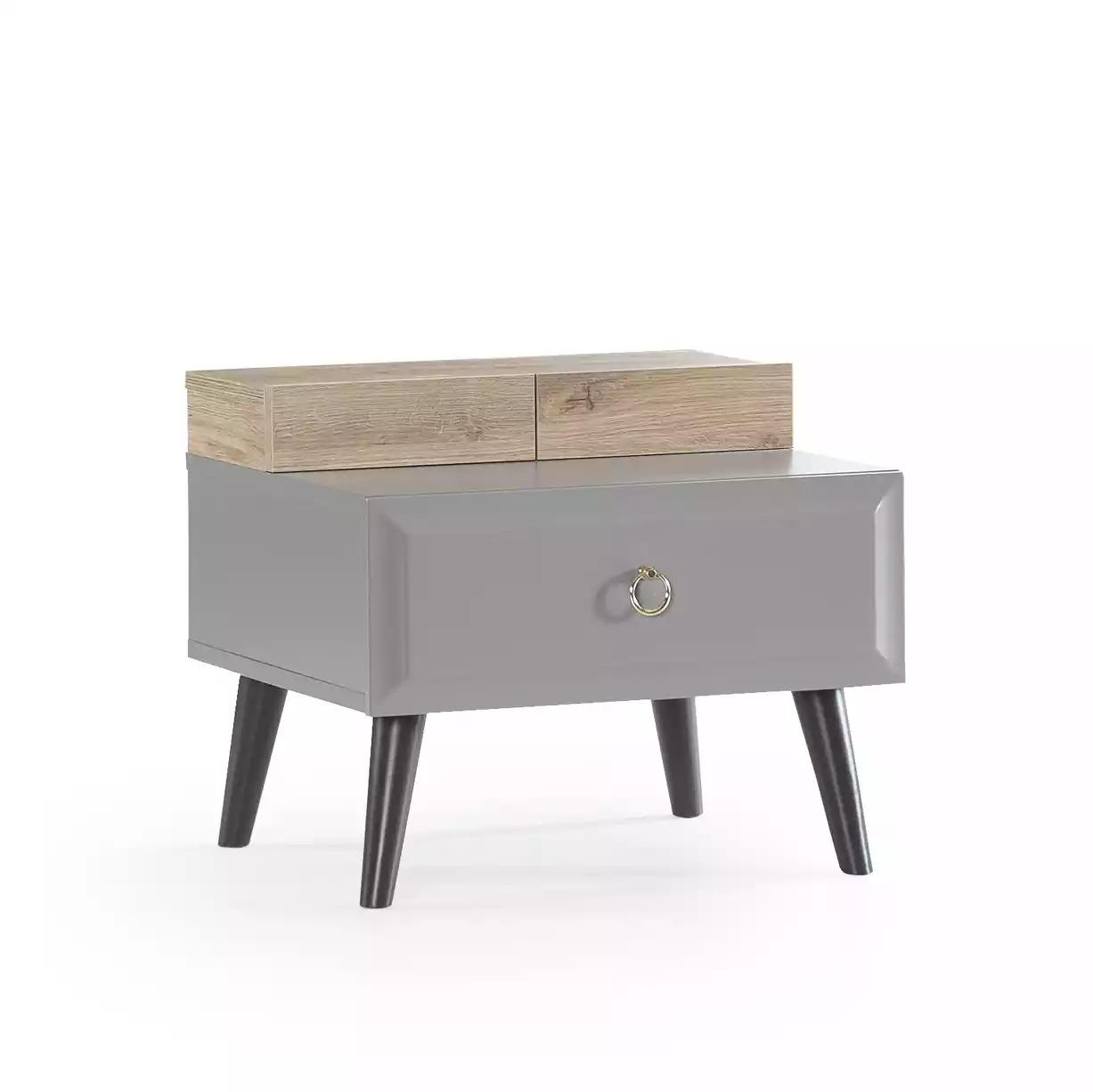 Design Nachttisch Nachtkonsole Kindernachttisch Kinderzimmer Holz Grau
