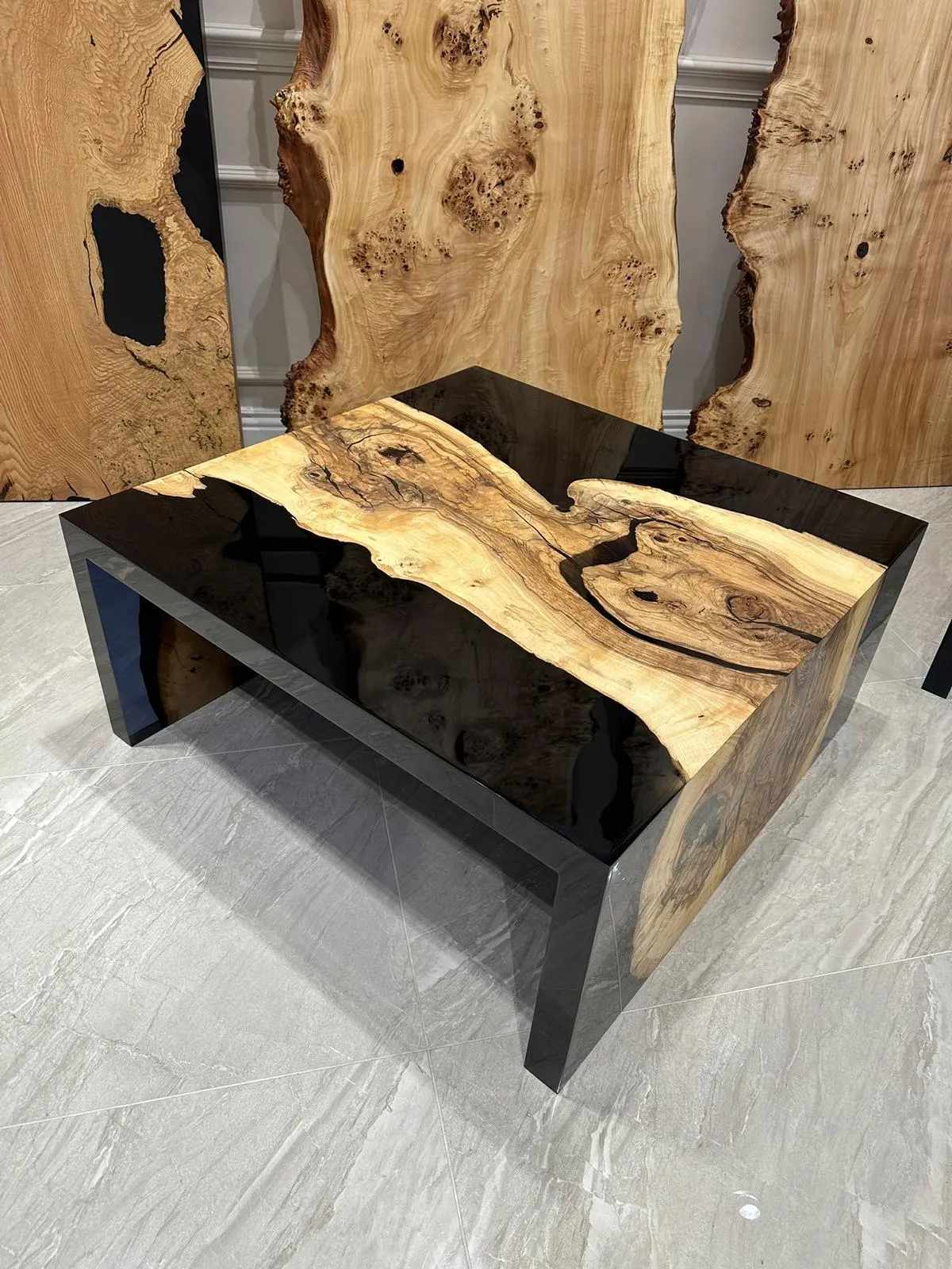Couchtisch Epoxidharz Kaffeetisch Massiv Tische Holz Epoxid Tisch