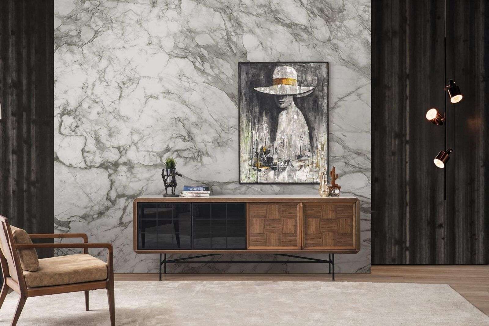 Anrichte Esszimmer Sideboard Kommode Holz Braun Schrank Kommoden