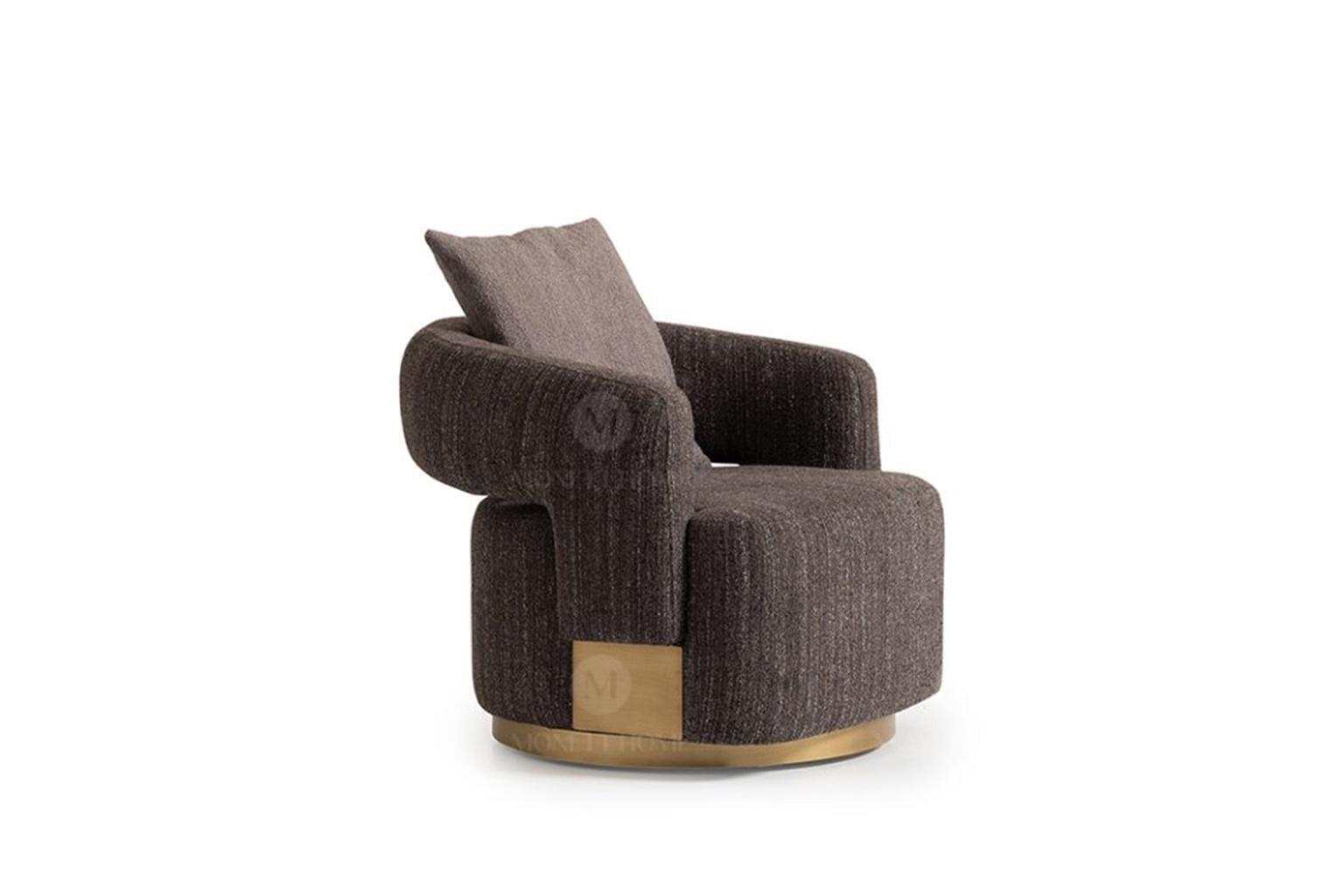 Sessel Einsitzer Sitzer Grau Holz Wohnzimmer Fernsehsessel Relaxsessel1