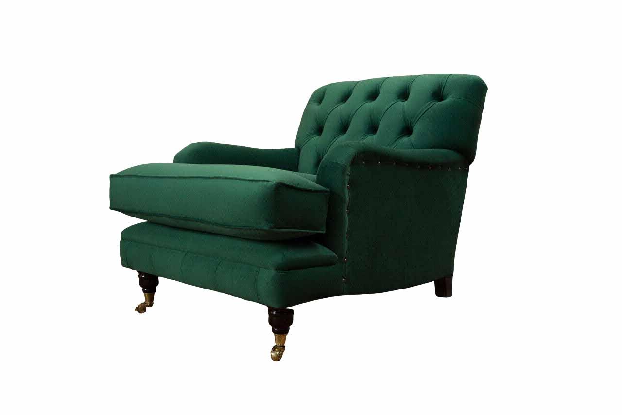 Grüner Sessel Wohnzimmer Design Elegantes Möbel Klassisch 1 Sitzer Luxus