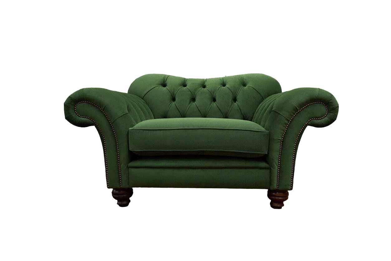 Chesterfield Sessel Couch 1 Sitzer Sofa Stoff Couchen Polster Textil