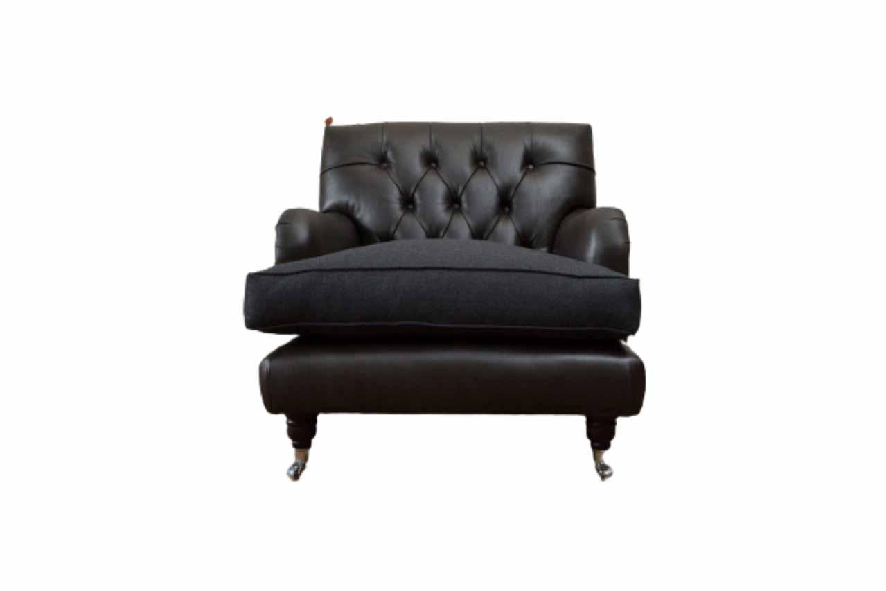 Chesterfield Design Sessel Couch Polster Luxus Couchen 1 Sitz Leder