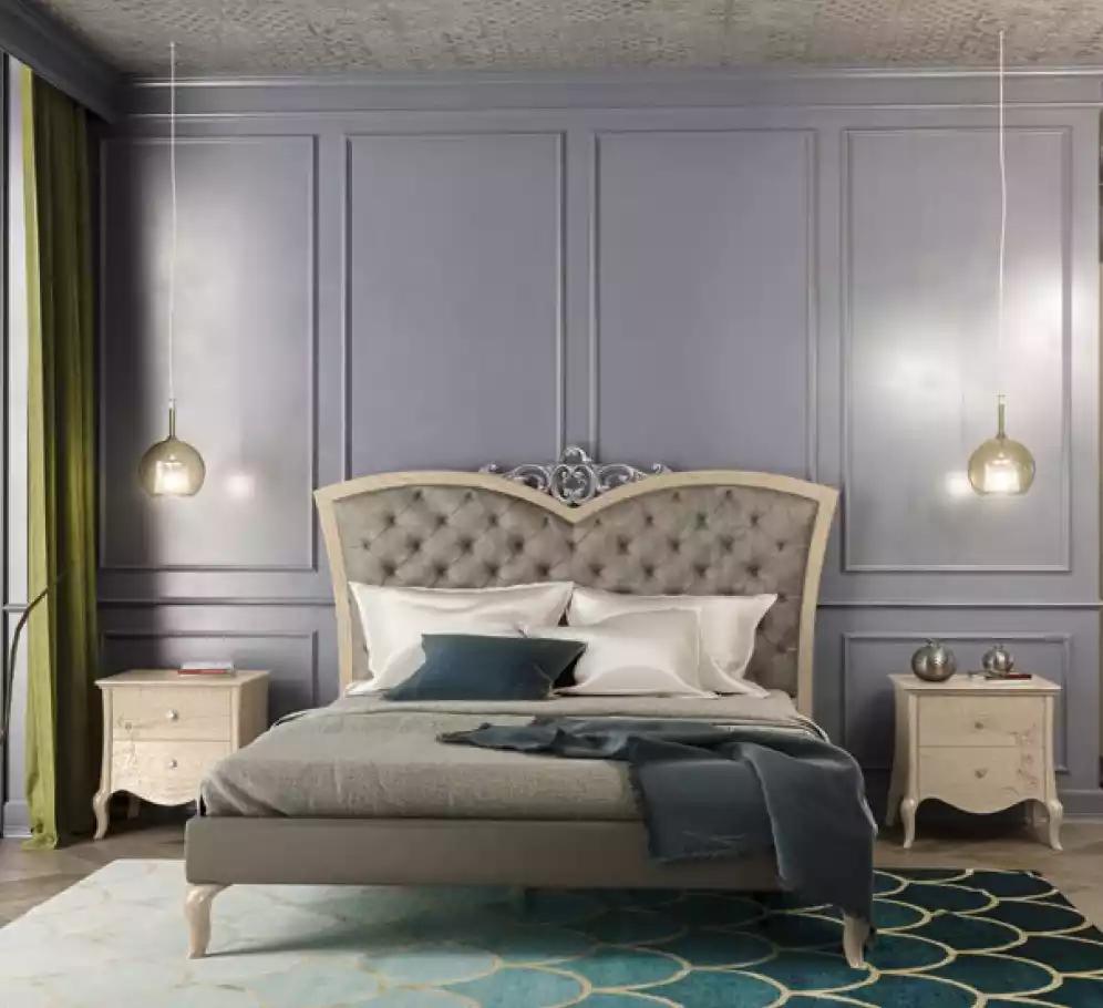 Schlafzimmer Möbel 3tlg. Set Massivholz Nachttische 2x Bett Echtes Holz