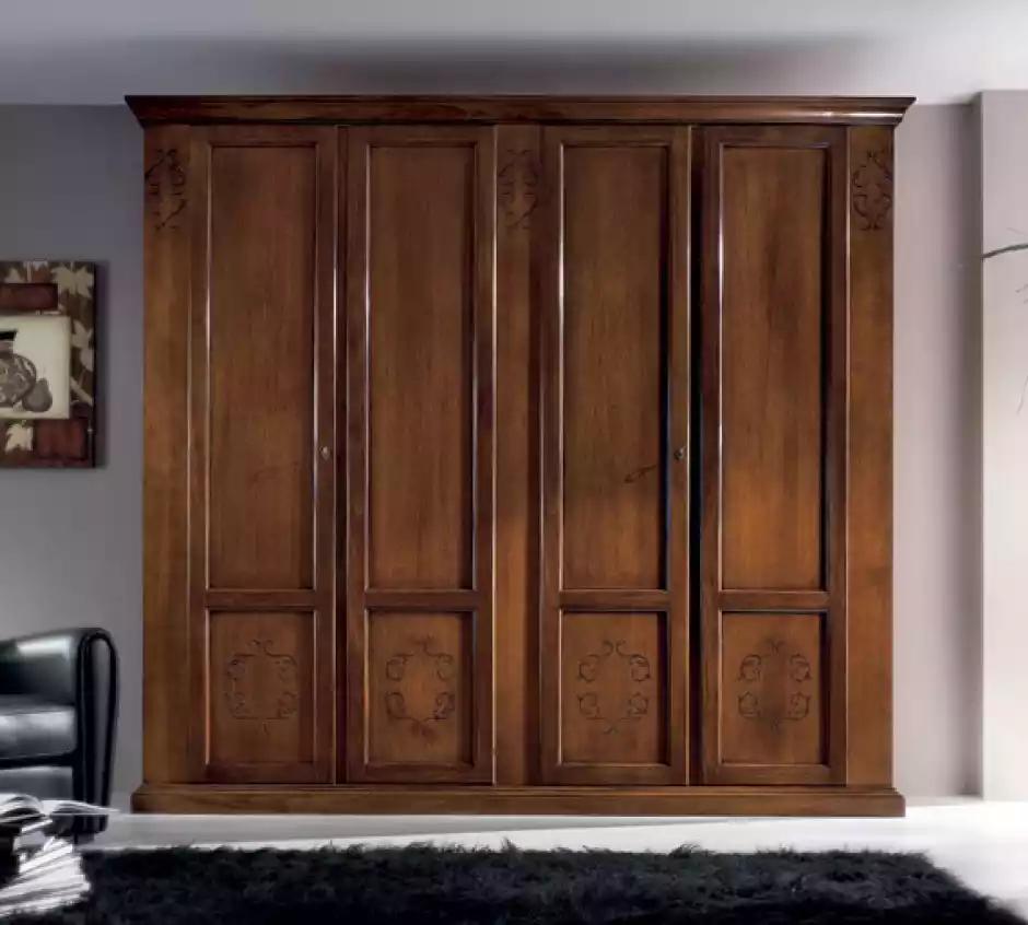 Schlafzimmer Schrank Kleiderschrank Schränke Holzschrank Design Braun