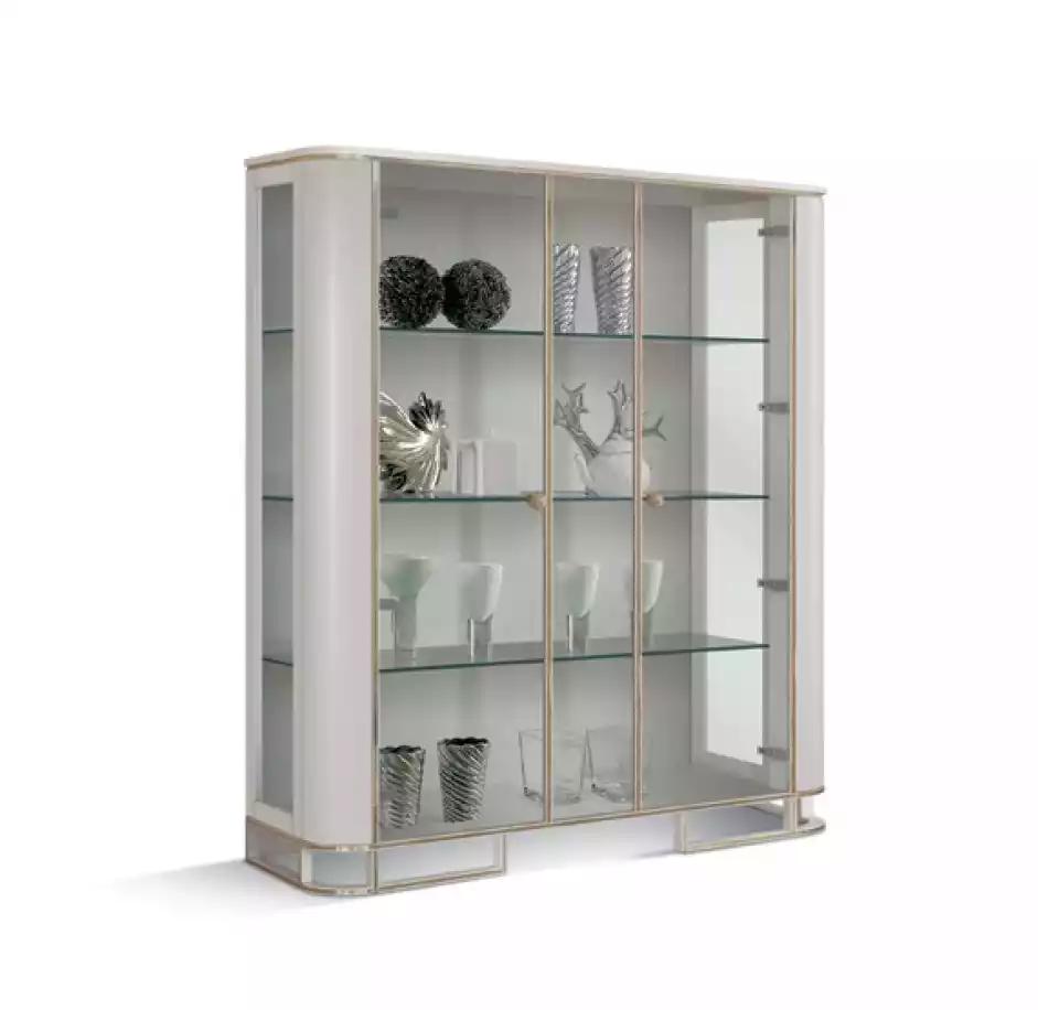 Vitrine Holz Luxus Klassisches Sideboard Design Möbel Italienisch Weiß