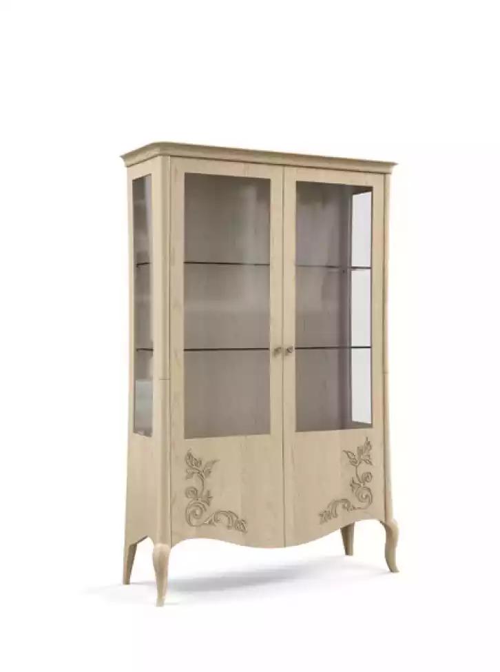 Vitrine Holz Luxus Klassische Anrichte Design Möbel Italienische Beige