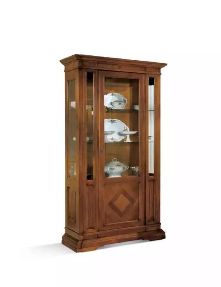 Wohnzimmer Luxus Vitrine Vitrinen Schrank Holz Italienische Stil Möbel