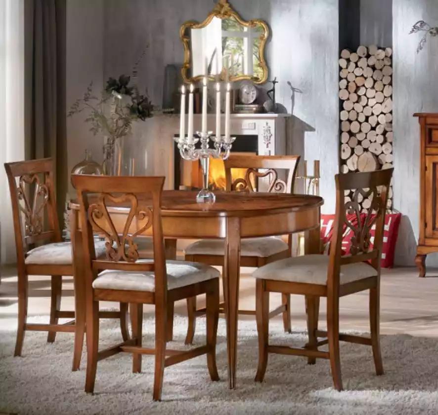 Komplett Set Esstisch 4x Stühle Esszimmer Set Ess Gruppe Holz Tisch 5tlg