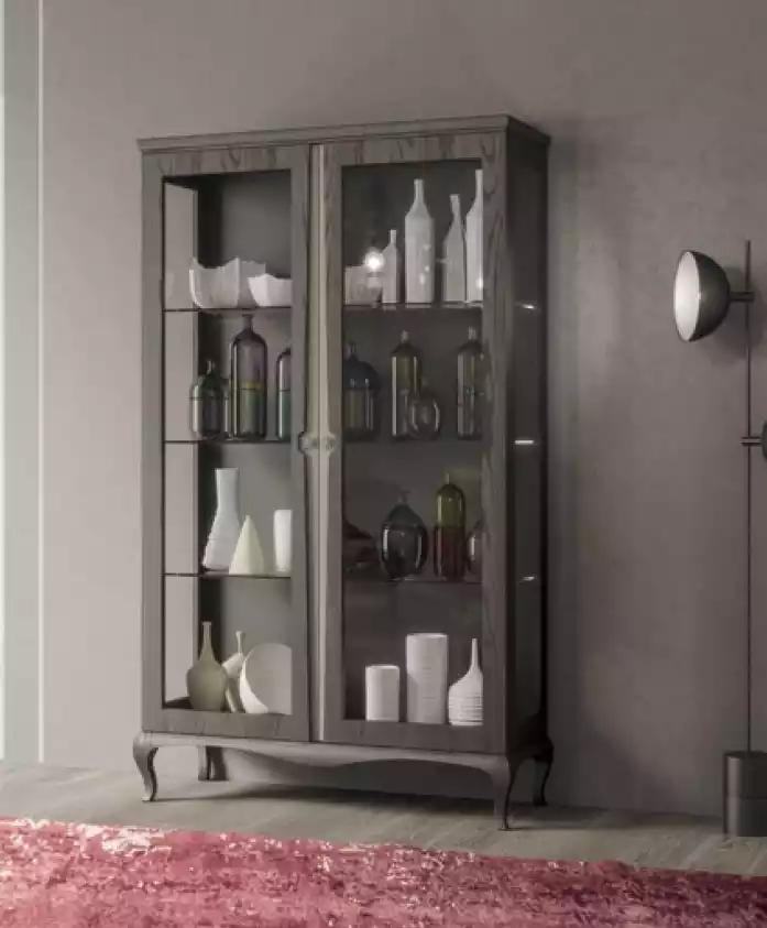 Vitrine Anrichte Holz Schränke Möbel Wohnzimmer Anrichte Glas Schrank