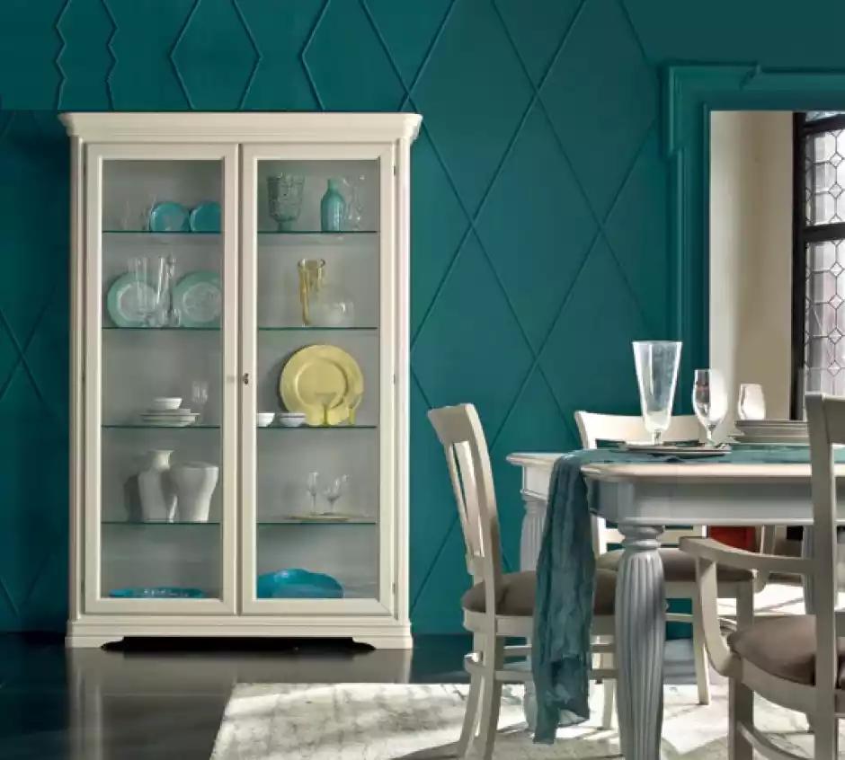 Vitrine Glasschrank Holz Wohnzimmer Vitrinen Italienische Luxus Möbel