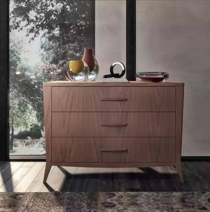 Kommode Schlafzimmer Holz Möbel Italien Sideboard Kommoden braun Schrank