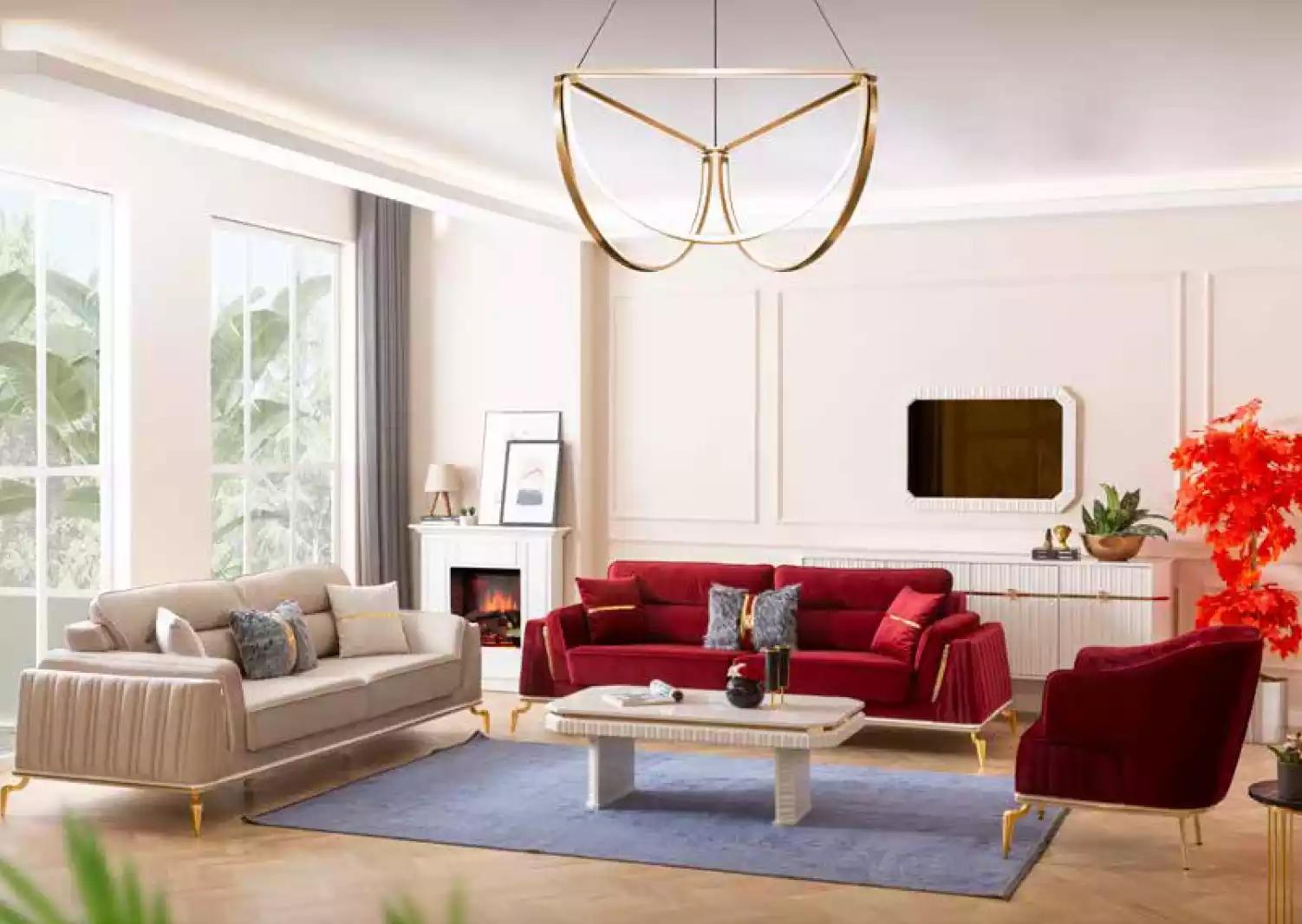 Sofagarnitur 3+3+1 Set Wohnzimmer Möbelset Design Modernes 3tlg